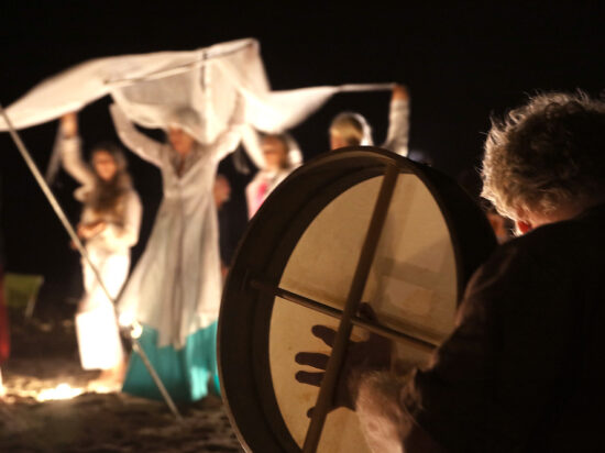 Dancers and Drums at Guild Hall Swept Away Performance Art Happening at Main Beach East Hampton