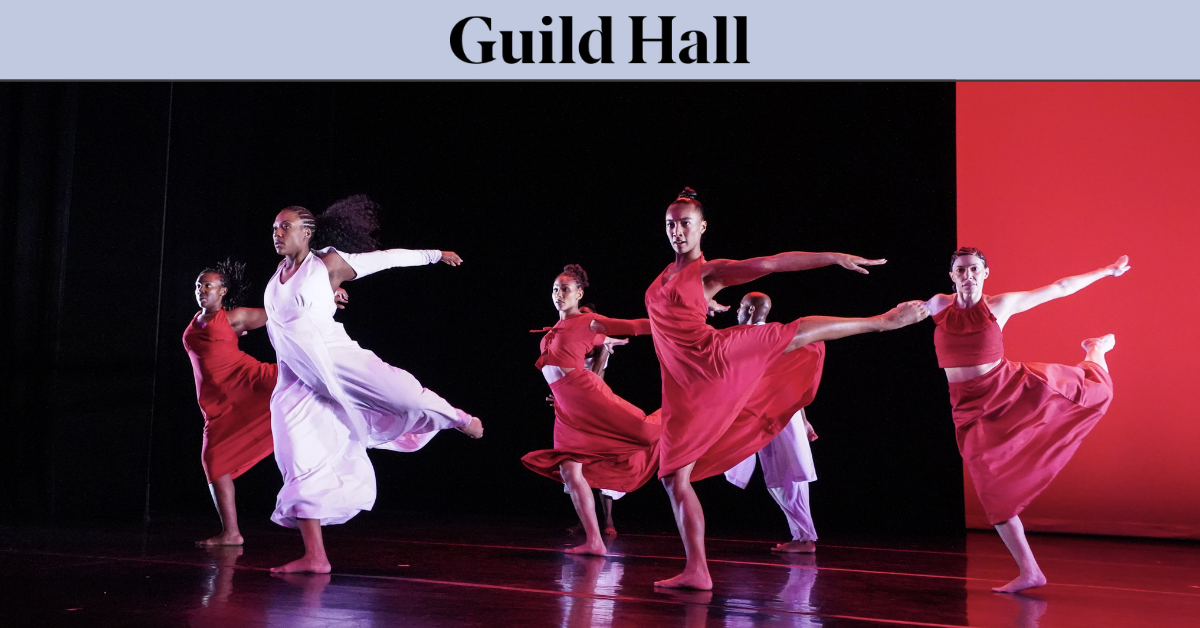 Dancers performing on stage at Guild Hall, representing year-round dance programming in East Hampton, The Hamptons