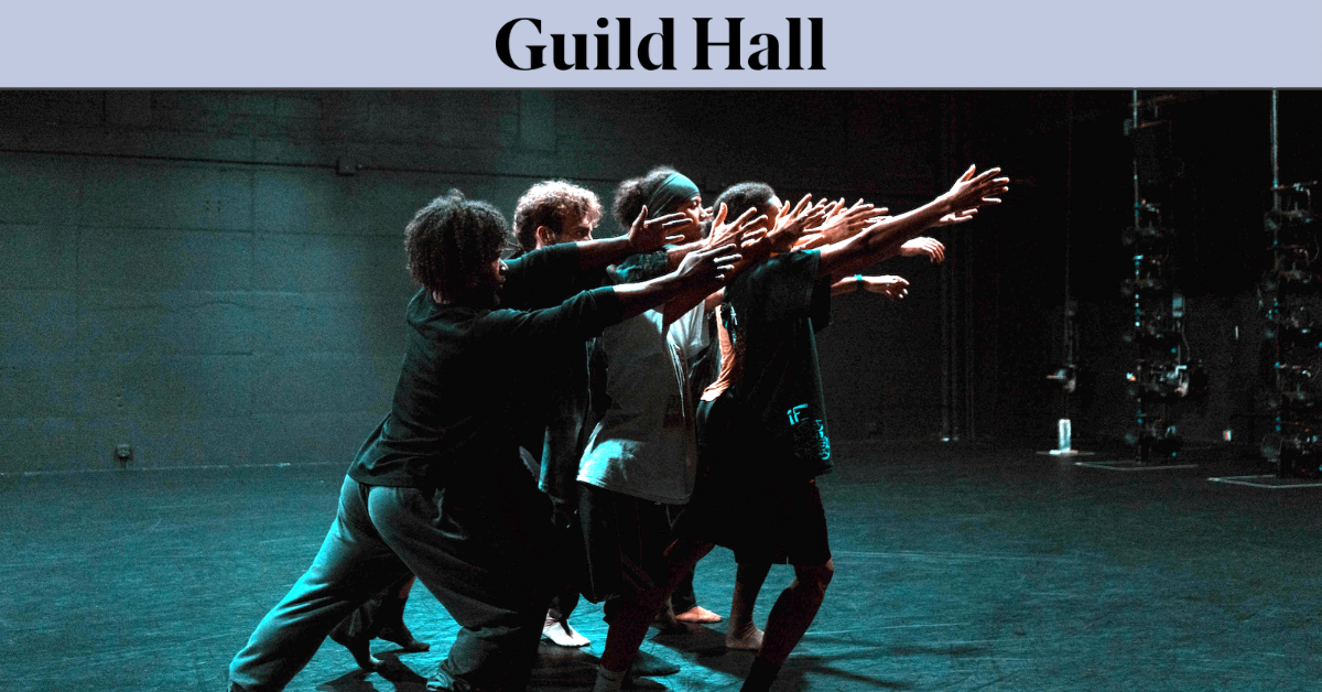 Dancer performing in-process work at Guild Hall in East Hampton