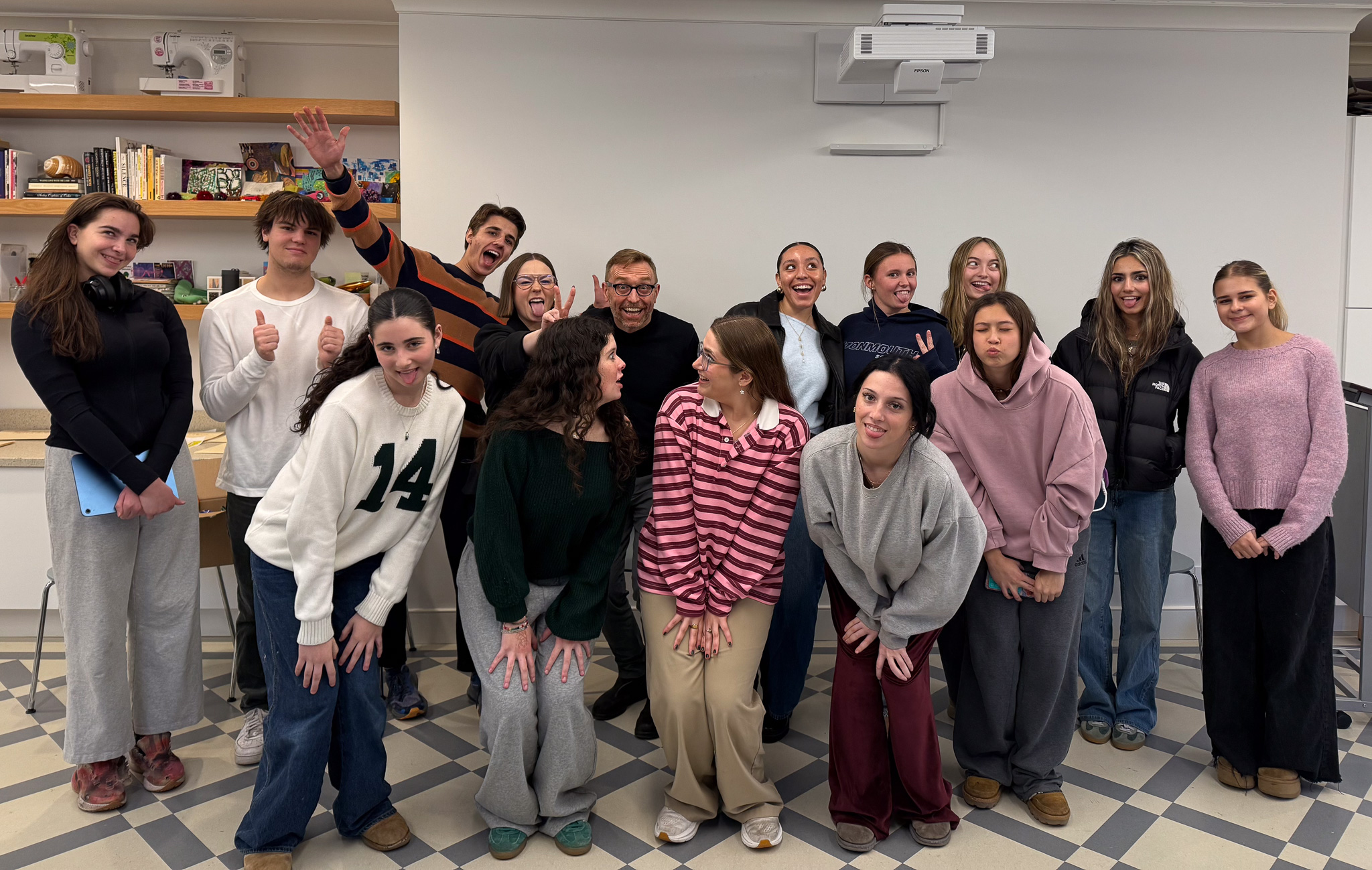 Guild Hall theater program with East Hampton students participating in a live workshop