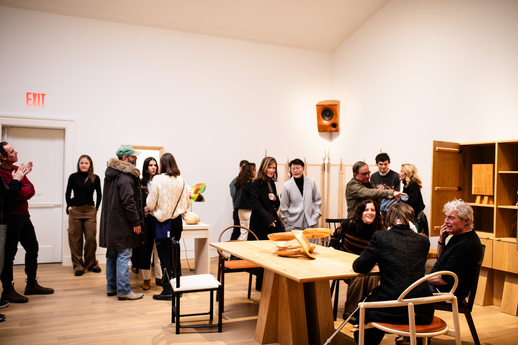 people viewing artwork in East End hidden gems art gallery in East Hampton