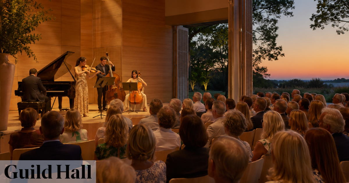 Summer concerts in the Hamptons with a live performance evening at Guild Hall in East Hampton