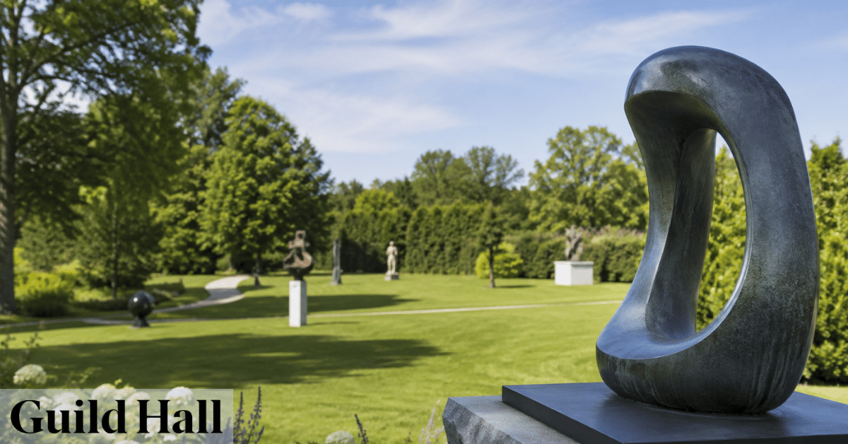 Hamptons art museums guide featuring an outdoor sculpture garden as part of a cultural museum visit